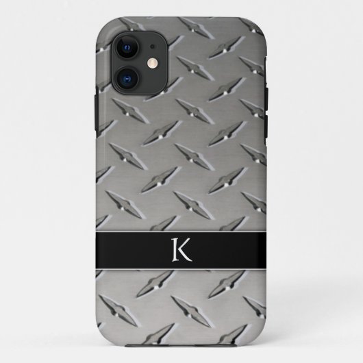 Monogram op Diamond Metal Background iPhone 5 Hoes (Achterkant)
