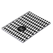 Monogram op driehoekspatroon notitieboek (Linkerzijde)