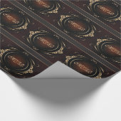 Monogram op elegant weergavegezicht - luxeachtig u cadeaupapier (Hoek)