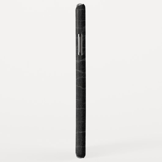 Monogram op Faux Black Leather Case-Mate iPhone Case (Achterkant/rechts)