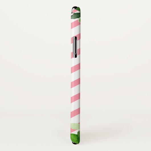 Monogram op Floral iPhone X Hoesje (Achterkant / rechts)