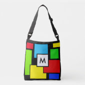 Monogram op gekleurde vierkanten crossbody tas (Voorkant)