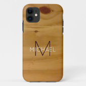 monogram op houtkool Case-Mate iPhone case (Achterkant)