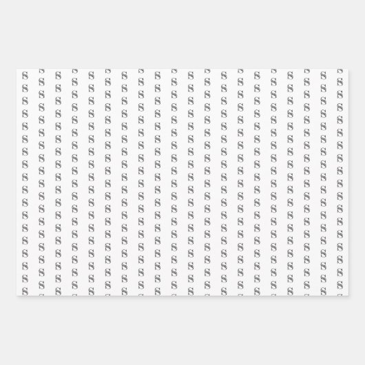 Monogram op kerstpapier inpakpapier vel (Voorkant 2)