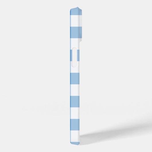 Monogram op lichtblauw en witte buffelplaat Case-Mate iPhone case (Achterkant / Rechts)