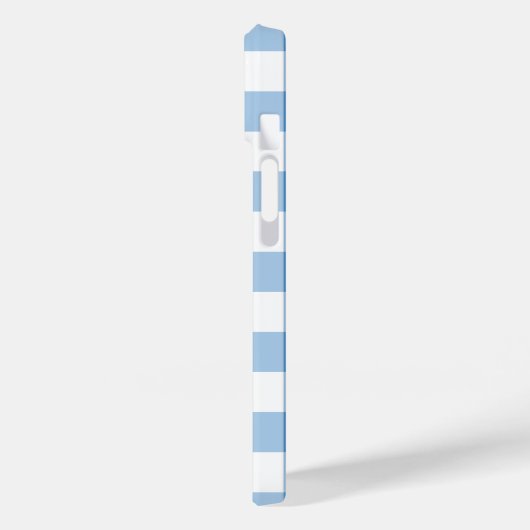 Monogram op lichtblauw en witte buffelplaat Case-Mate iPhone case (Achterkant / Links)