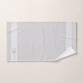 Monogram op Light Silver Grey Shades Bad Handdoek (Handdoek)