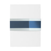 Monogram op lint - donkerblauw uitnodigingen wikkel (Achterkant Voorbeeld)