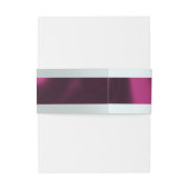 Monogram op lint - Plum Uitnodigingen Wikkel (Achterkant Voorbeeld)