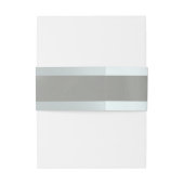 Monogram op lint - salie uitnodigingen wikkel (Achterkant Voorbeeld)