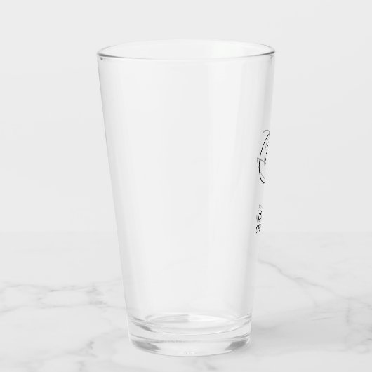 Monogram op maat glas (Rechts)