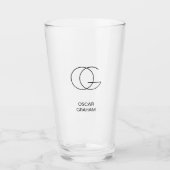 Monogram op maat glas (Voorkant)