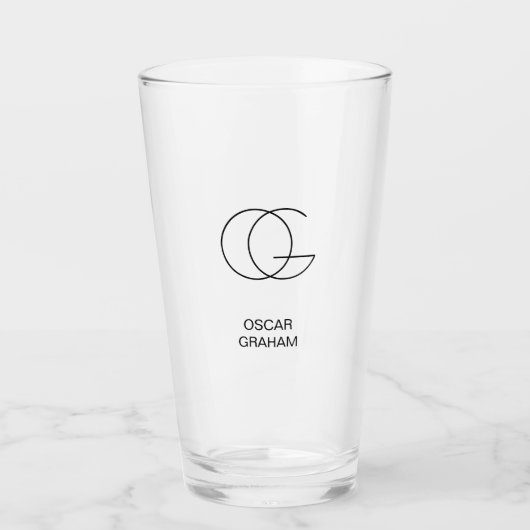 Monogram op maat glas (Voorkant)