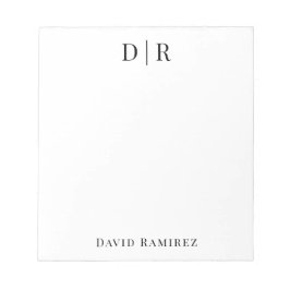 Monogram op maat Je eigen naam minimaliseren toevo Notitieblok