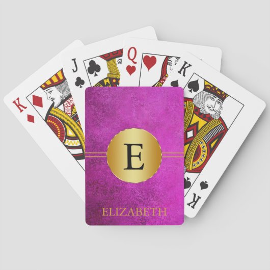 Monogram op maat pokerkaarten (Achterkant)