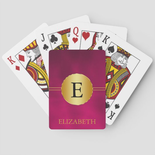 Monogram op maat pokerkaarten (Achterkant)
