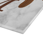 Monogram op maat van de naam van de familie Marmer Snijplank (Hoek)