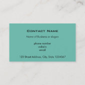Monogram op Mint Groene  papiertextuur Visitekaartje (Achterkant)