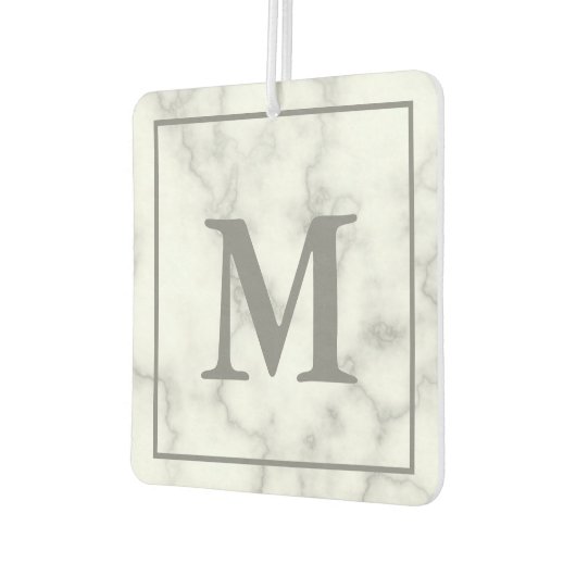 Monogram op nep wit marmer luchtverfrisser (Links)