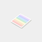 Monogram op pastel regenboog & witte lijst post-it® notes (Schuin)
