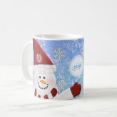 Monogram op persoonlijke titel: Snowman Mok (Voorkant links)