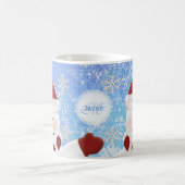 Monogram op persoonlijke titel: Snowman Mok (Center)