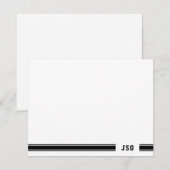 Monogram op plakband zwart-wit notitiekaartje (Voorkant / Achterkant)