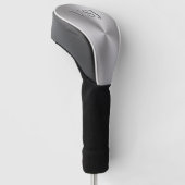 Monogram op Radiale Silver Metallic Kijk Golfheadcover (Schuin)