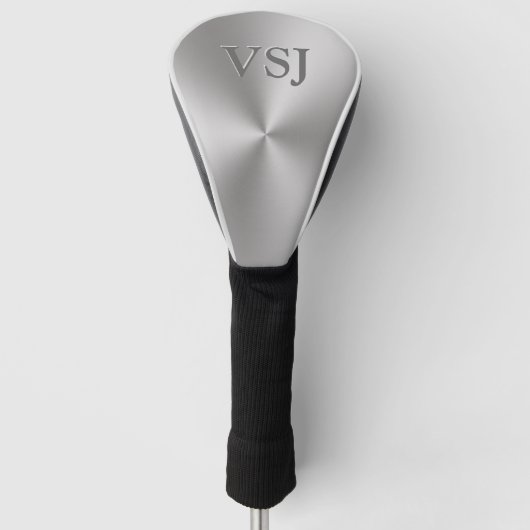 Monogram op Radiale Silver Metallic Kijk Golfheadcover (Voorkant)