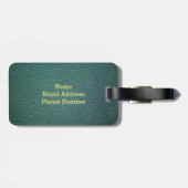 Monogram op Regendruppelstructuur Bagagelabel (Achterkant horizontaal)