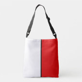 Monogram op Rode en Witte Schoudertas Crossbody Tas (Achterkant)