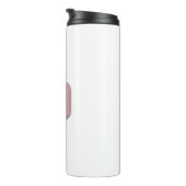 Monogram op roze en witte thermische getumbler thermosbeker (Geroteerd rechts)