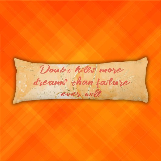 Monogram op Sinaasappel & Gold Doubt doodt meer dr Lichaamskussen