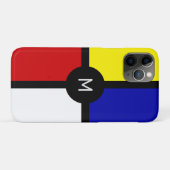 Monogram op stijlvolle Mondriaan geïnspireerde kun Case-Mate iPhone Case (Achterkant (horizontaal))