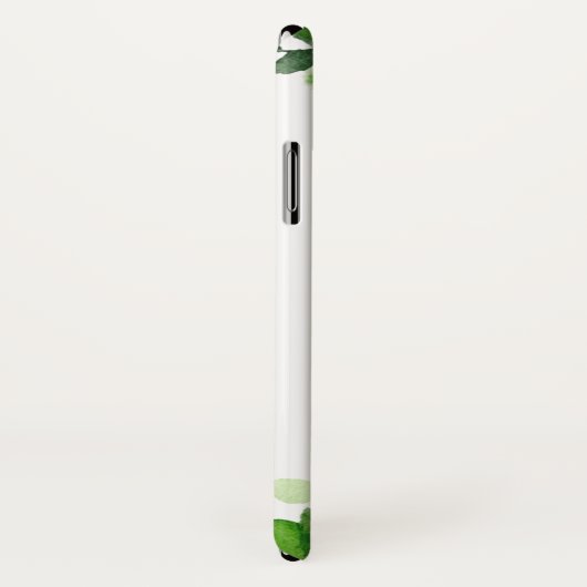 Monogram op Waterverf Floral iPhone X Hoesje (Achterkant / rechts)