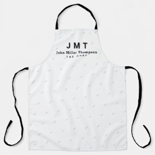 monogram op wit SCHORT met naam