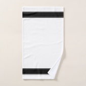 Monogram op zwart en wit minimalistisch bad handdoek (Handdoek)
