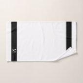 Monogram op zwart en wit minimalistisch bad handdoek (Handdoek)