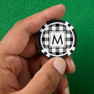 Monogram op zwart-wit Buffel Check Poker Chips