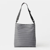 Monogram op zwart-wit gestreepte crossbody tas (Achterkant)