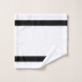 Monogram op zwarte en witte minimalistisch bad handdoek (Wasdoekje)