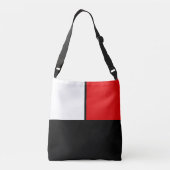 Monogram op zwarte, rode en witte snijtas crossbody tas (Achterkant)