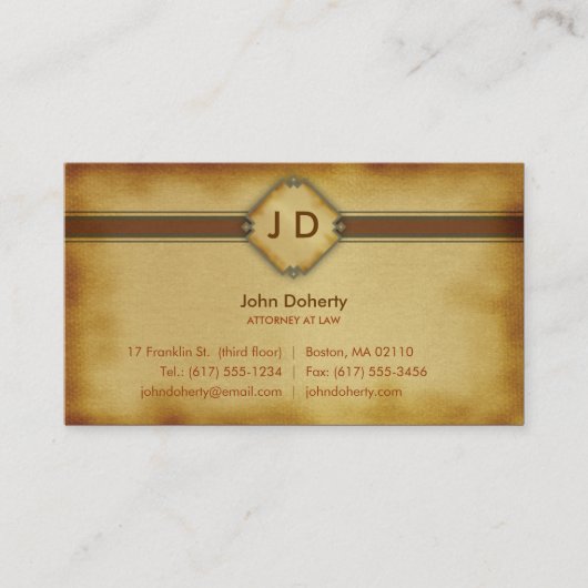 Monogram | Openbaar aanklager Visitekaartje (Voorkant)