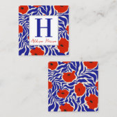 Monogram Oproepkaart, Monogram Behuizing Kaarten Vierkante Visitekaartje (Voorkant / Achterkant)