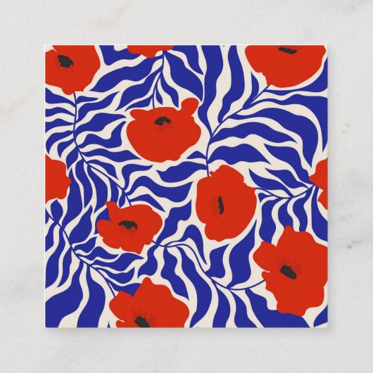 Monogram Oproepkaart, Monogram Behuizing Kaarten Vierkante Visitekaartje (Achterkant)