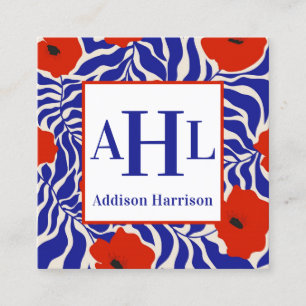 Monogram Oproepkaart, Monogram Behuizing Kaarten Vierkante Visitekaartje