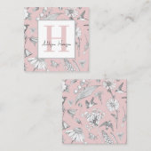 Monogram Oproepkaart, Monogram Behuizing Kaarten Vierkante Visitekaartje (Voorkant / Achterkant)