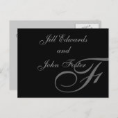 Monogram Opslaan van de Datum Aankondiging (Voorkant / Achterkant)