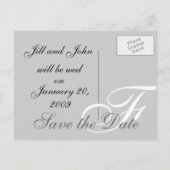 Monogram Opslaan van de Datum Aankondiging (Achterkant)