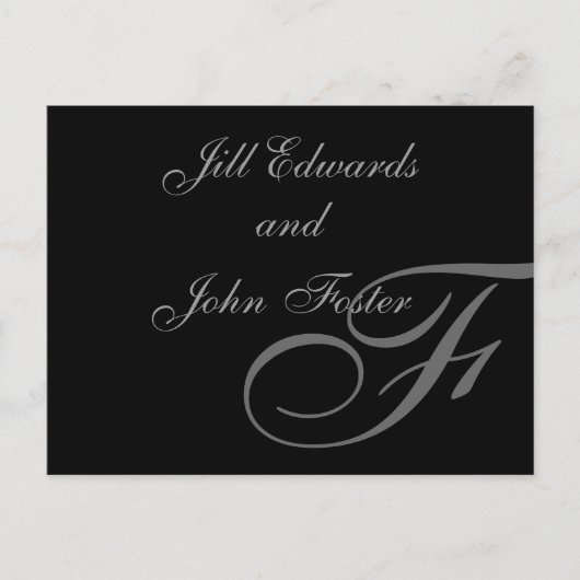 Monogram Opslaan van de Datum Aankondiging (Voorkant)